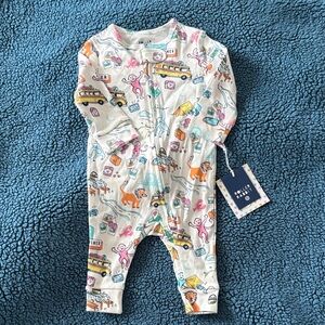 Roller Rabbit Multicolor Printed Kids Footie